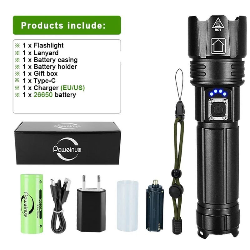 Powerbeam Pro X1 - 12000Mah LED Flashlight